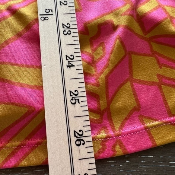 Trina Turk Silk Orange and Gold T Back Sleeves Blouse - Picture 8 of 12